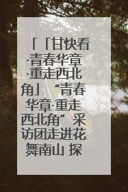 「甘快看·青春华章·重走西北角」“青春华章·重走西北角”采访团走进花舞南山 探寻天水乡村振兴之路