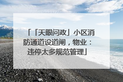 「天眼问政」小区消防通道设道闸，物业：违停太多规范管理
