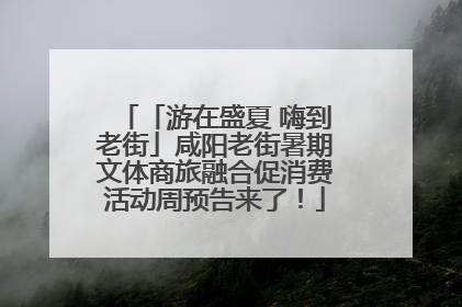 「游在盛夏 嗨到老街」咸阳老街暑期文体商旅融合促消费活动周预告来了！