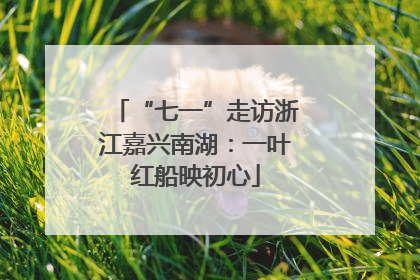 “七一”走访浙江嘉兴南湖：一叶红船映初心