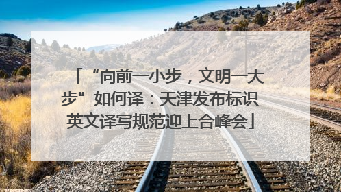 “向前一小步，文明一大步”如何译：天津发布标识英文译写规范迎上合峰会