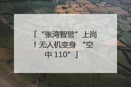 “张湾智警”上岗！无人机变身 “空中 110”