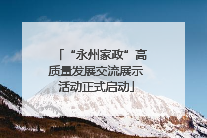 “永州家政”高质量发展交流展示活动正式启动