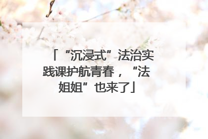“沉浸式”法治实践课护航青春，“法姐姐”也来了