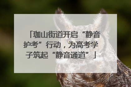 珈山街道开启“静音护考”行动，为高考学子筑起“静音通道”