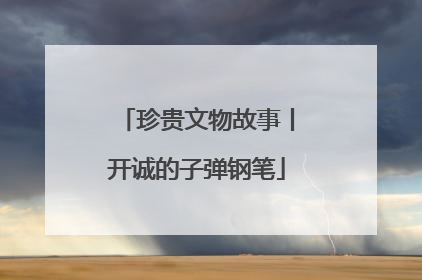 珍贵文物故事丨开诚的子弹钢笔