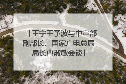 王宁王予波与中宣部副部长、国家广电总局局长曹淑敏会谈