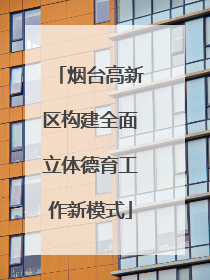 烟台高新区构建全面立体德育工作新模式