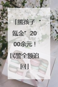 熊孩子“氪金”2000余元！民警全额追回
