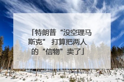 特朗普“没空理马斯克” 打算把两人的“信物”卖了