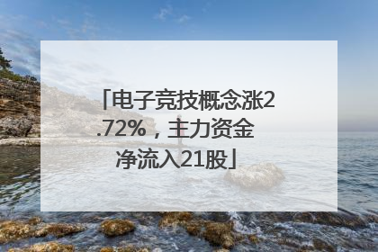 电子竞技概念涨2.72%，主力资金净流入21股