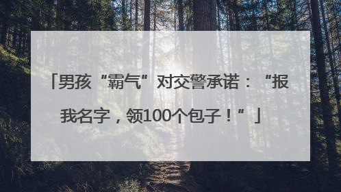 男孩“霸气”对交警承诺：“报我名字，领100个包子！”