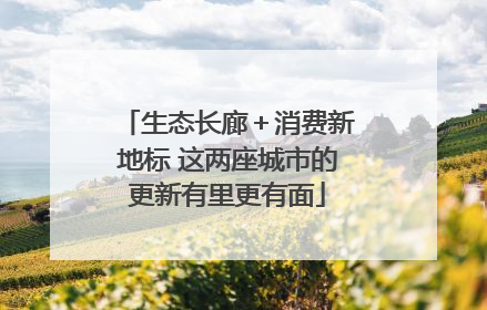 生态长廊＋消费新地标 这两座城市的更新有里更有面