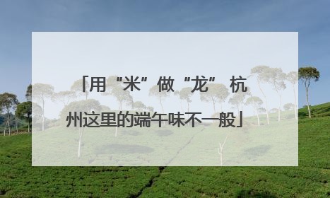 用“米”做“龙” 杭州这里的端午味不一般