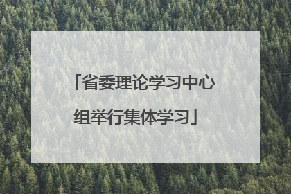 省委理论学习中心组举行集体学习