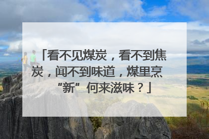 看不见煤炭，看不到焦炭，闻不到味道，煤里烹“新”何来滋味？