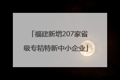 福建新增207家省级专精特新中小企业