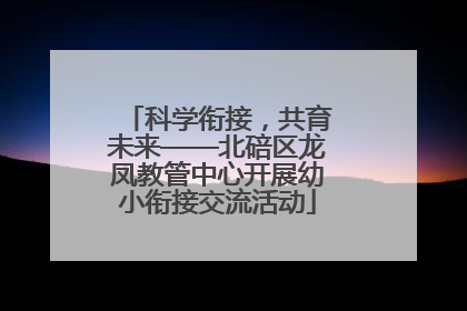 科学衔接，共育未来——北碚区龙凤教管中心开展幼小衔接交流活动