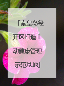 秦皇岛经开区打造主动健康管理示范基地