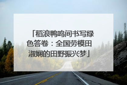稻浪鸭鸣间书写绿色答卷：全国劳模田淑娴的田野振兴梦