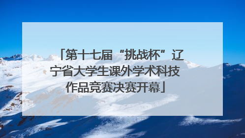 第十七届“挑战杯”辽宁省大学生课外学术科技作品竞赛决赛开幕