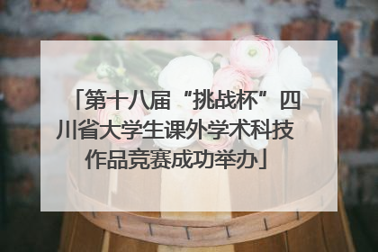 第十八届“挑战杯”四川省大学生课外学术科技作品竞赛成功举办