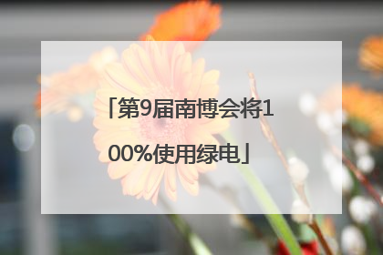 第9届南博会将100%使用绿电