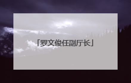罗文俊任副厅长