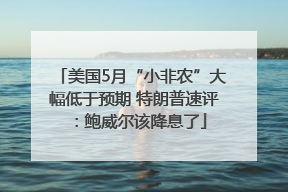 美国5月“小非农”大幅低于预期 特朗普速评：鲍威尔该降息了