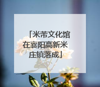 米芾文化馆在襄阳高新米庄镇落成