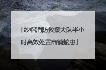 纱帽消防救援大队半小时高效处置商铺蛇患