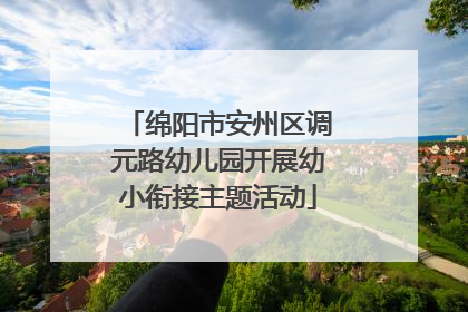绵阳市安州区调元路幼儿园开展幼小衔接主题活动