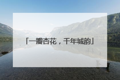 一瓣杏花，千年城韵