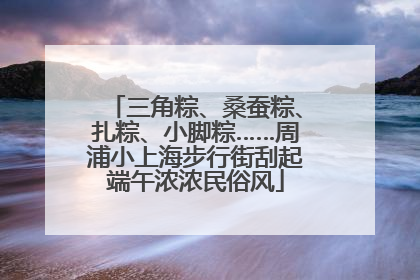 三角粽、桑蚕粽、扎粽、小脚粽……周浦小上海步行街刮起端午浓浓民俗风