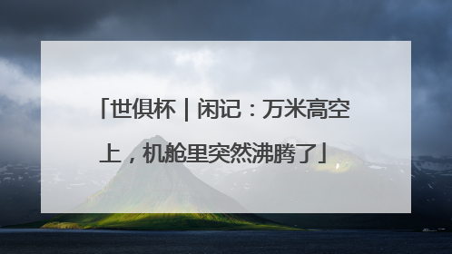 世俱杯｜闲记：万米高空上，机舱里突然沸腾了