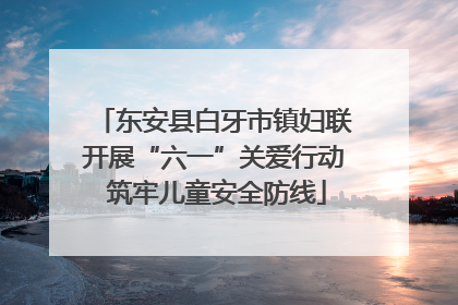 东安县白牙市镇妇联开展“六一”关爱行动 筑牢儿童安全防线