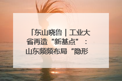 东山晓鲁｜工业大省再造“新基点”：山东频频布局“隐形冠军”背后