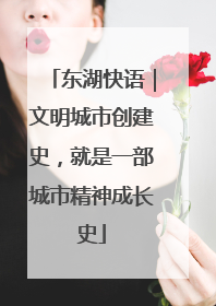 东湖快语｜文明城市创建史，就是一部城市精神成长史