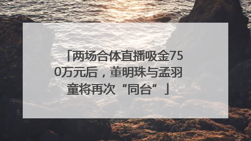 两场合体直播吸金750万元后，董明珠与孟羽童将再次“同台”
