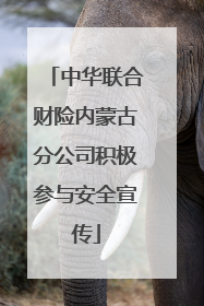 中华联合财险内蒙古分公司积极参与安全宣传