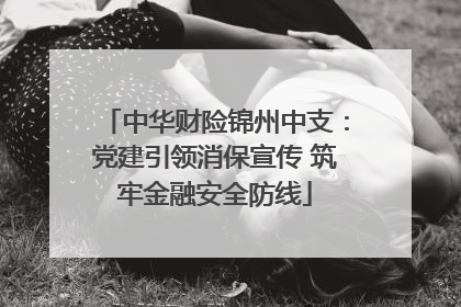 中华财险锦州中支：党建引领消保宣传 筑牢金融安全防线