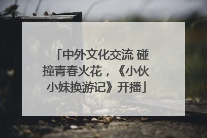中外文化交流 碰撞青春火花，《小伙小妹换游记》开播