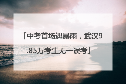 中考首场遇暴雨，武汉9.85万考生无一误考
