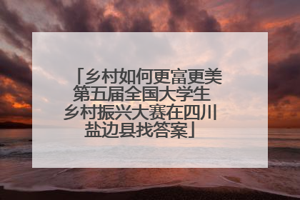 乡村如何更富更美 第五届全国大学生乡村振兴大赛在四川盐边县找答案