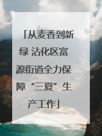 从麦香到新绿 沾化区富源街道全力保障“三夏”生产工作