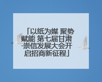 以纸为媒 聚势赋能 第七届甘肃·崇信发展大会开启招商新征程