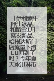 伊利蒙牛押注冰品、和路雪1月就发新品、哈根达斯门店流量下滑⋯⋯闻到了吗？今年夏天冰淇淋市场的火药味