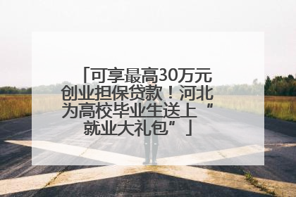可享最高30万元创业担保贷款！河北为高校毕业生送上“就业大礼包”