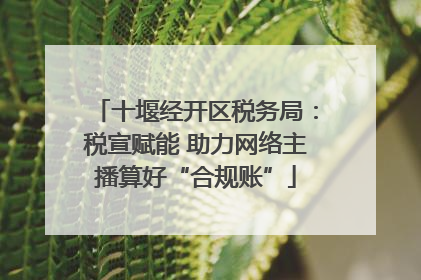 十堰经开区税务局：税宣赋能 助力网络主播算好“合规账”