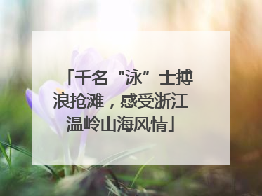 千名“泳”士搏浪抢滩，感受浙江温岭山海风情